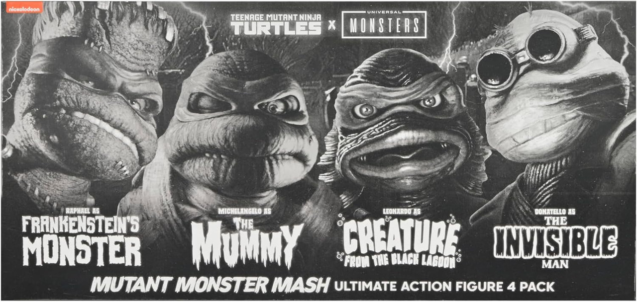 TMNT X Universal Monsters Mutant Monster Mash Black and White