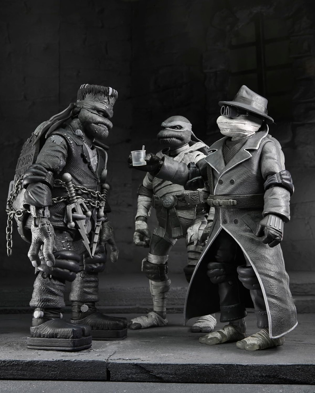 TMNT X Universal Monsters Mutant Monster Mash Black and White