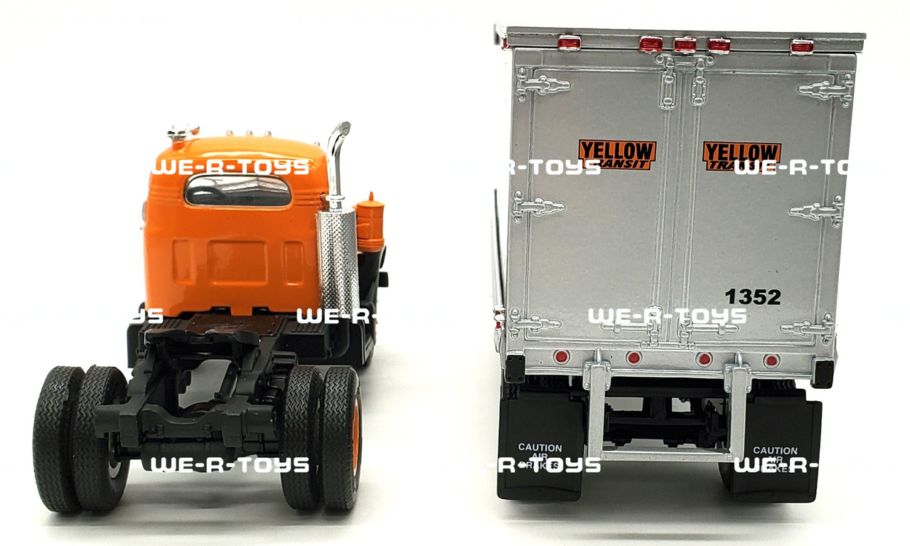 First Gear 1960 Model B-61 Mack Tractor & Trailer Yellow Transit
