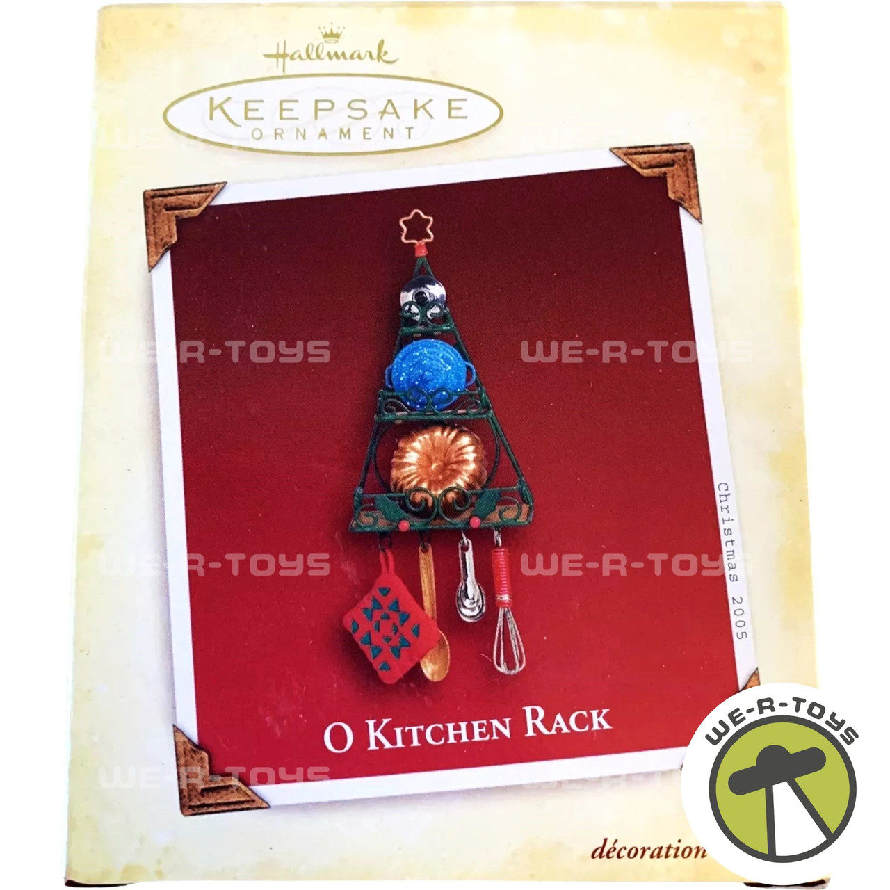 Hallmark Keepsake O Kitchen Rack Ornament 2005 - We-R-Toys
