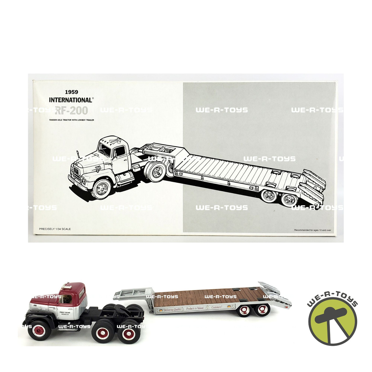 First Gear 1959 International RF-200 with Lowboy Trailer 1997 #19