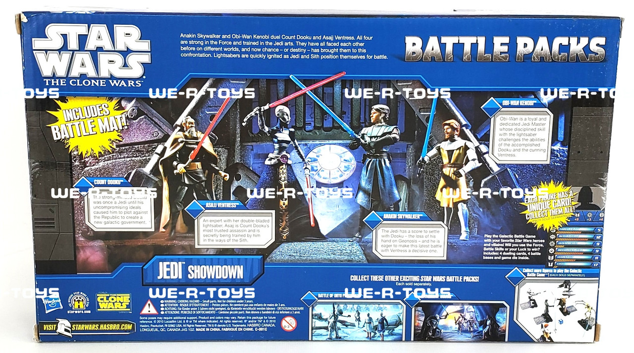 Star Wars The Clone Wars JEDI Showdown Battle Packs 2010 Hasbro