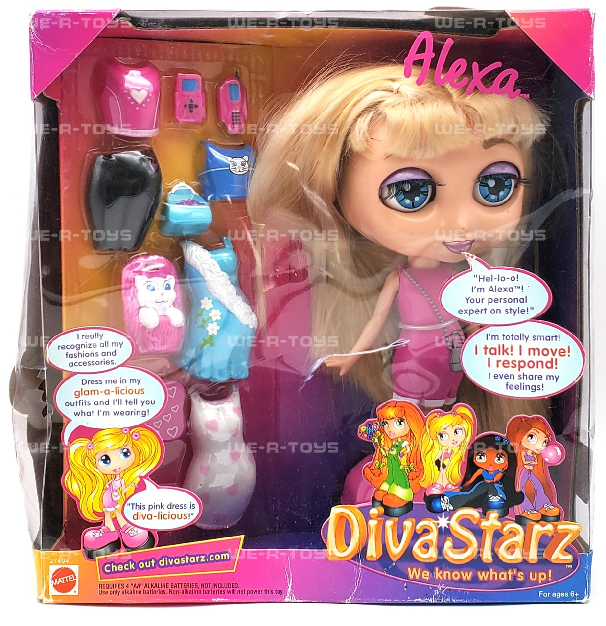 Diva Starz Alexa Electronic Doll 2000 Mattel #27494 - We-R-Toys