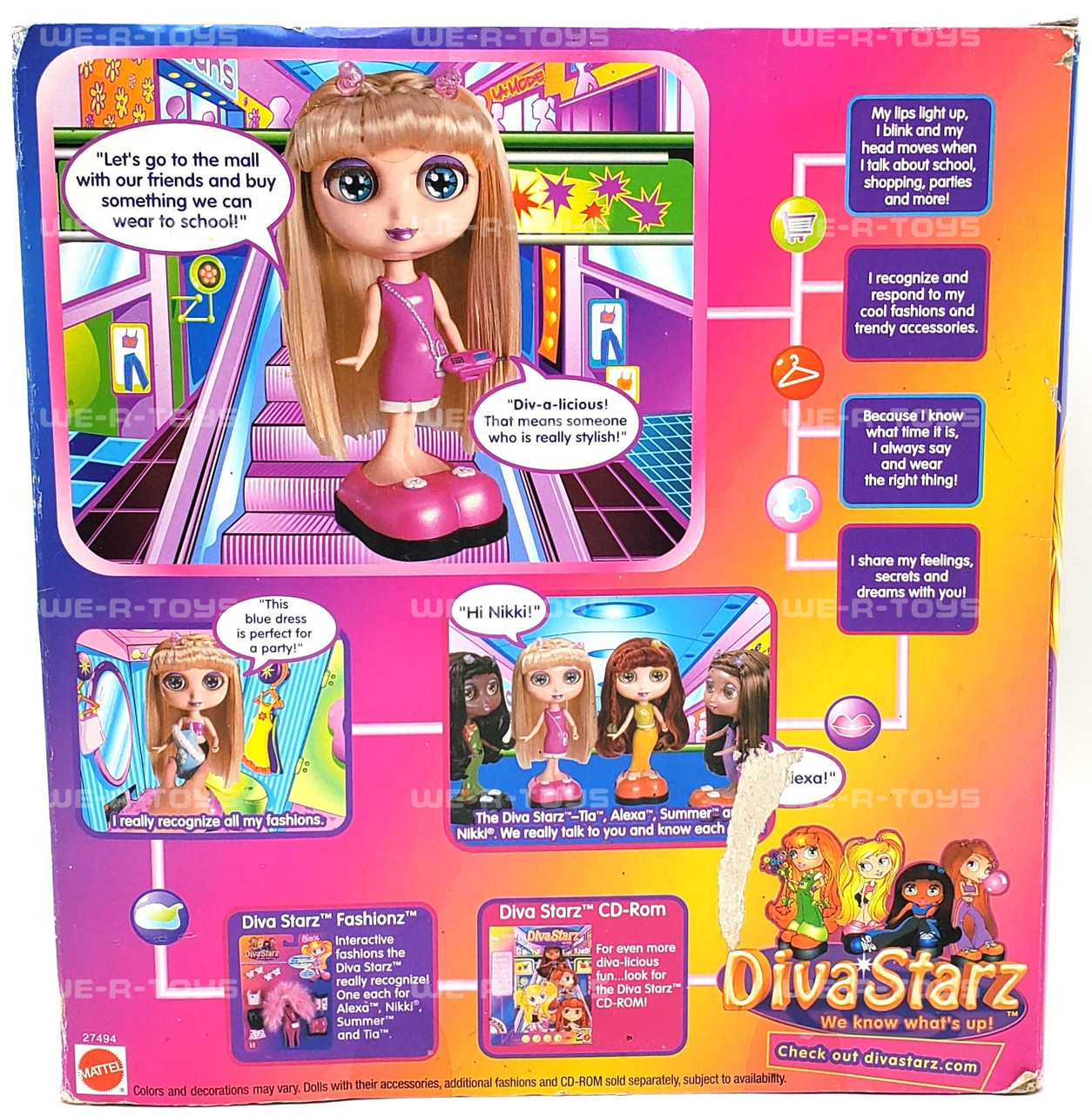 Diva Starz Alexa Electronic Doll 2000 Mattel #27494 - We-R-Toys