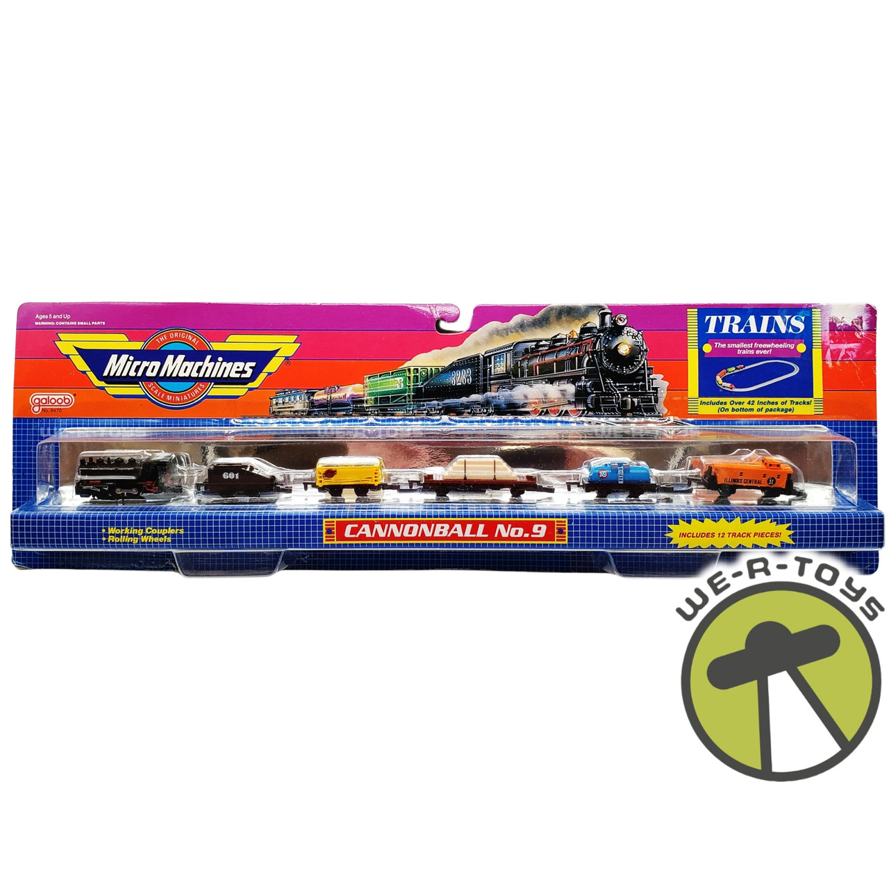 Micro Machines Trains Series Cannonball No. 9 Set Galoob 1989 - We