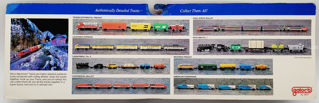 Micro Machines Trains Series Cannonball No. 9 Set Galoob 1989 - We