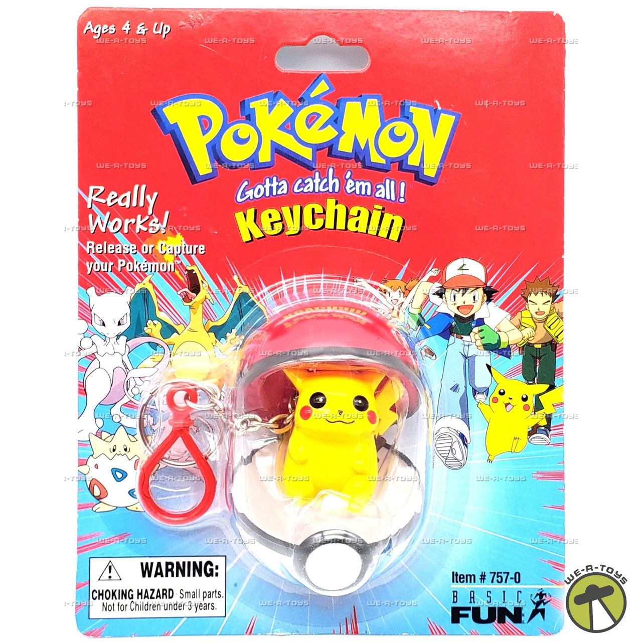 Pokemon Gotta Catch Em All Keychain 2000 Basic Fun #7570 - We-R-Toys