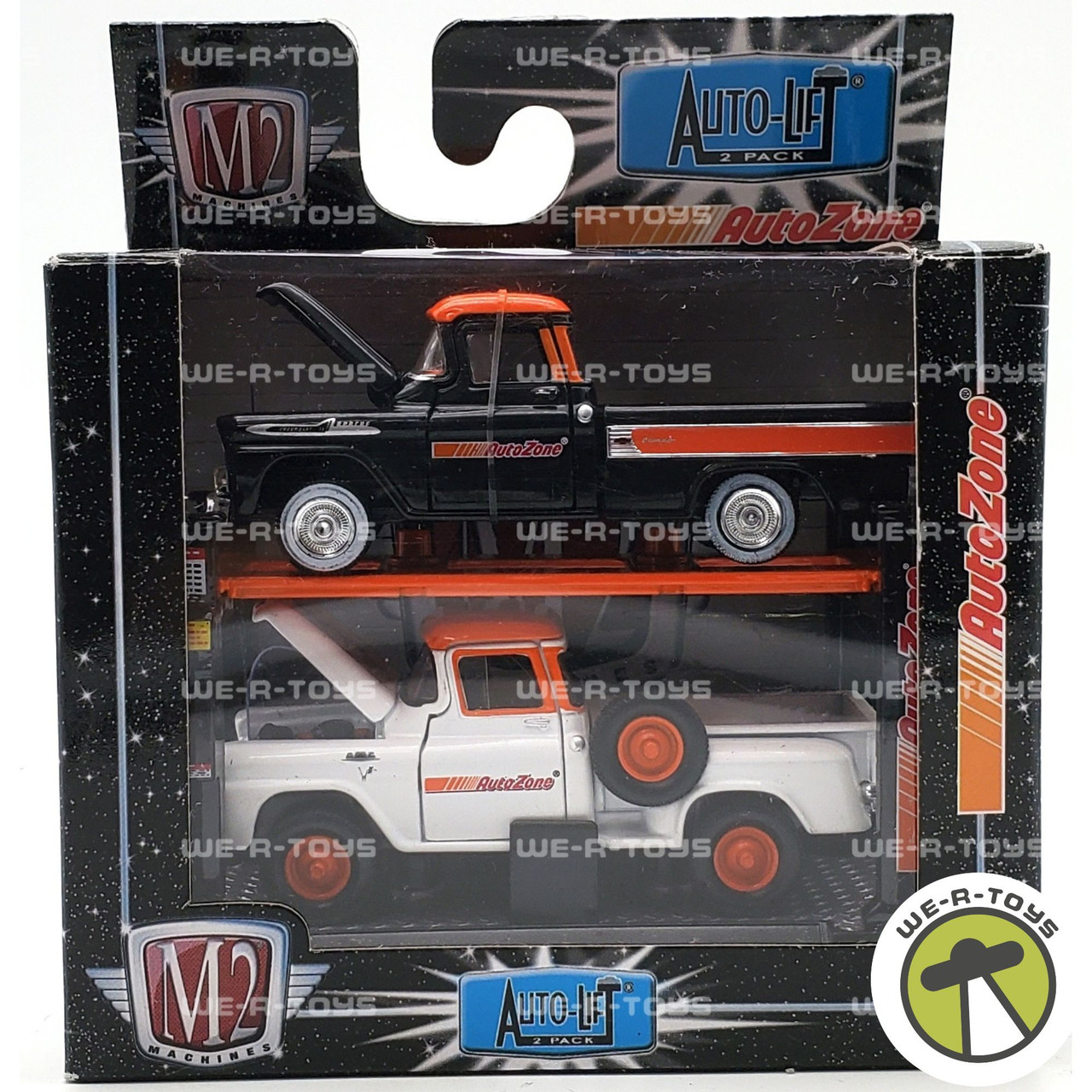 M2 Machines AutoZone Auto-Lift 2 Pack Apache Cameo & GMC 100