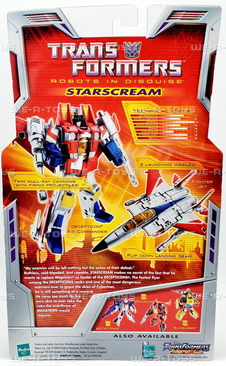 Transformers Robots in Disguise Deluxe Classic Starscream Action
