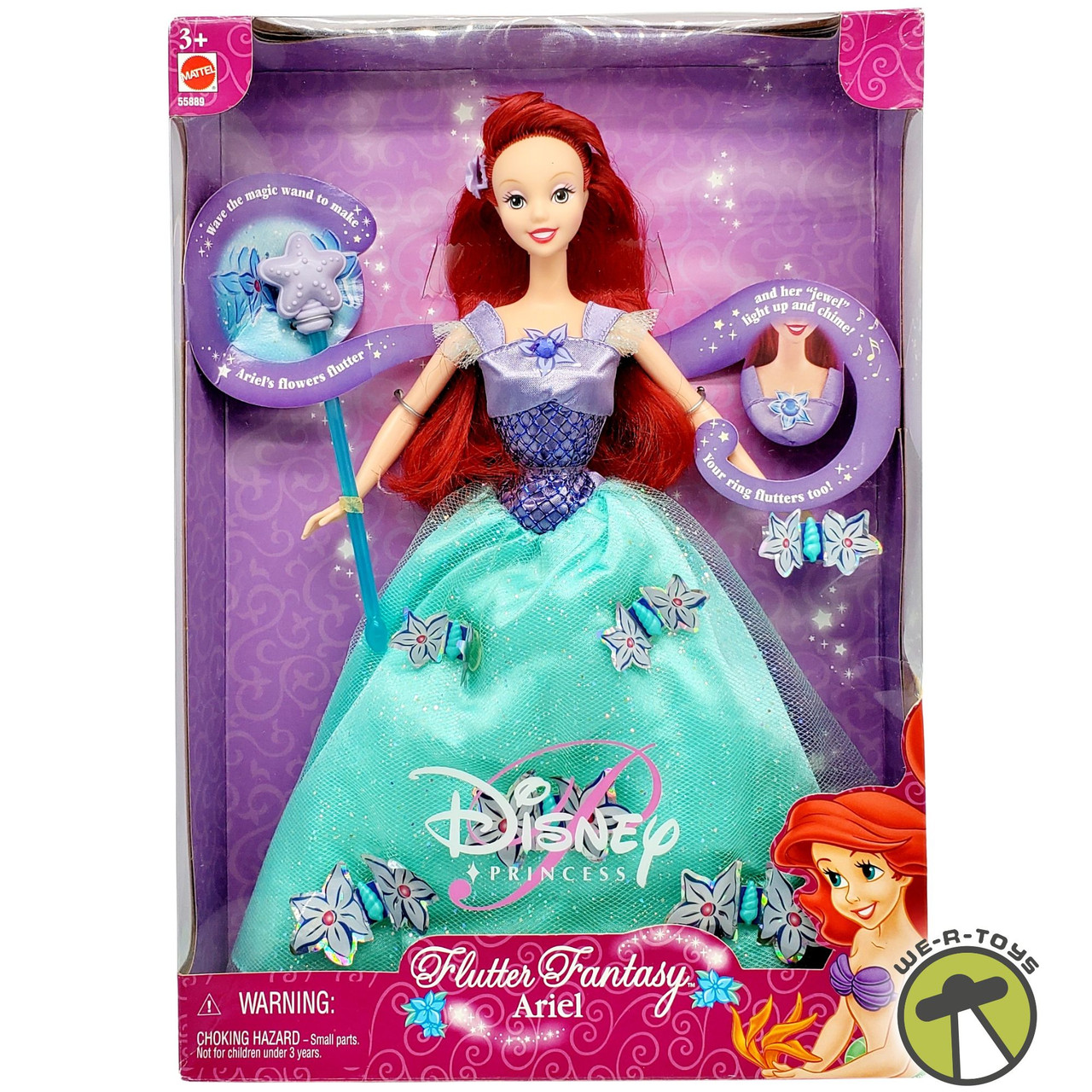 The Little Mermaid Flutter Fantasy Ariel Disney Princess Doll 2002