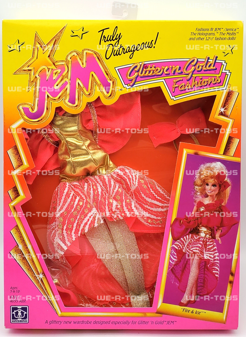 Jem Truly Outrageous Glitter'n Gold Fire & Ice Fashion 1986 Hasbro