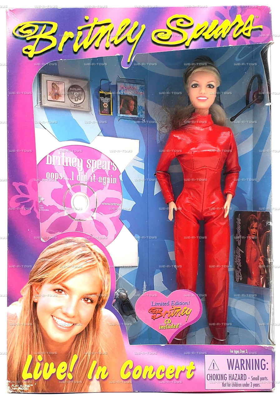 Britney Spears Live in Concert Doll w/ Red Outfit & CD 2000
