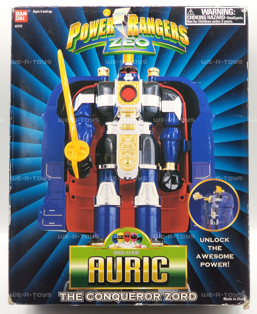 Power Rangers ZEO Deluxe Auric The Conqueror Zord Figure 1995