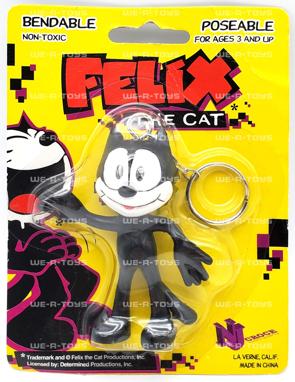 Felix the Cat Bendable Poseable Figure with Keychain NJ Croce