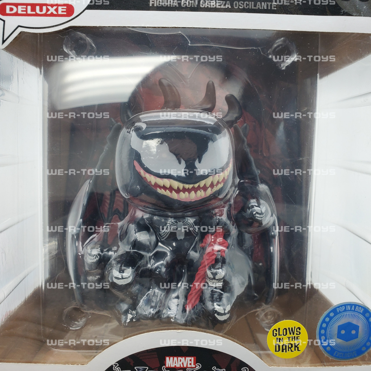 Marvel Funko Pop Deluxe Venom On Throne Exclusive GITD Bobblehead