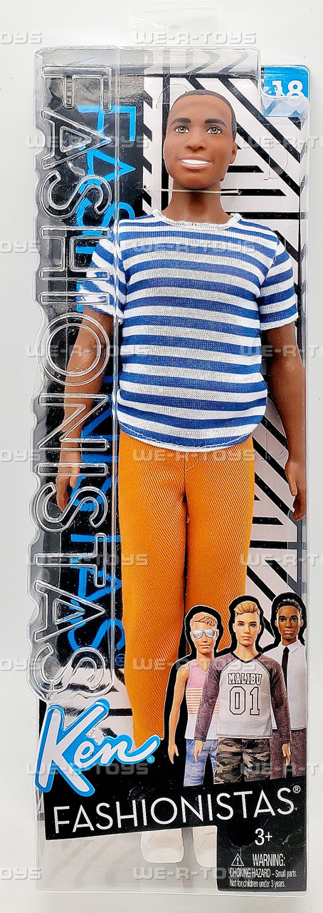 その他 ken Barbie Ken Fashionistas Doll 18 Super Stripes 2017 Mattel FNT86
