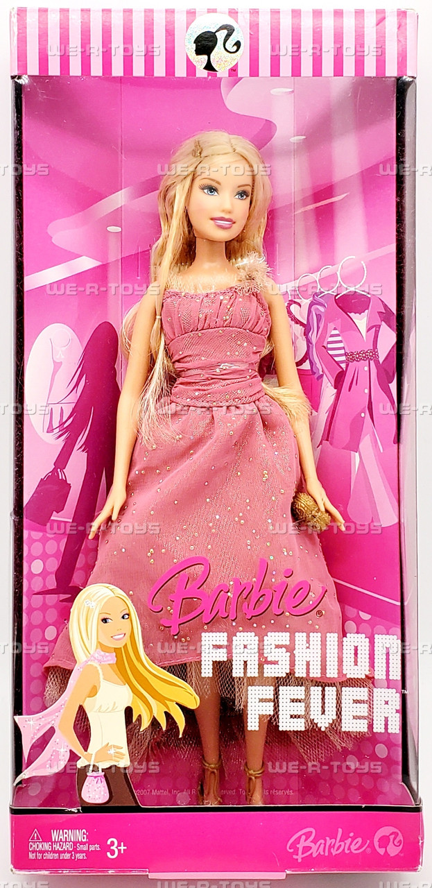 Fashion Fever Barbie Doll Pink Dress 2007 Mattel L3324 - We-R-Toys Fashion Fever Barbie Doll Pink Dress 2007 Mattel L3324 - We-R-Toys