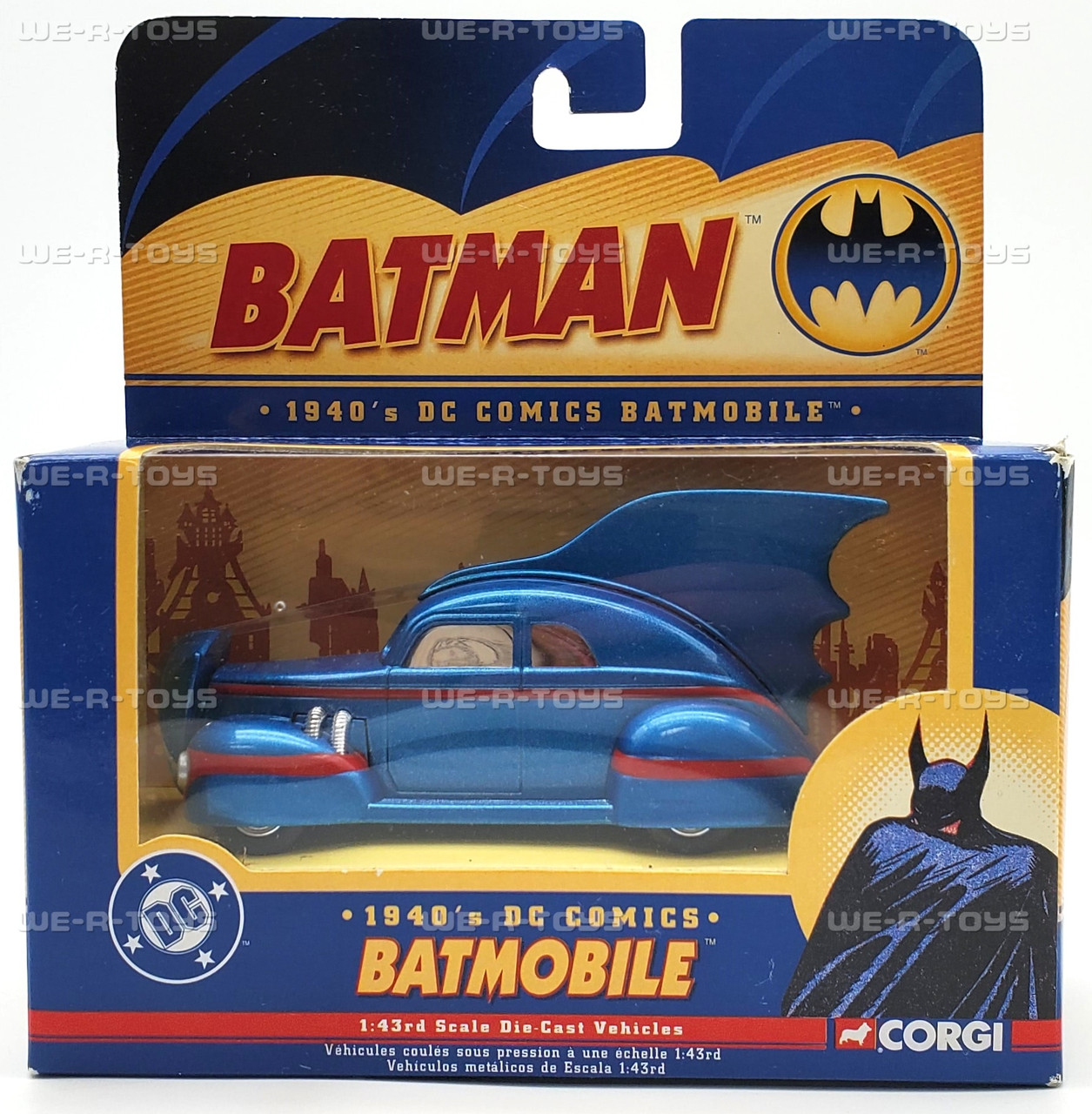 Batman 1940's DC Comics Batmobile 1:43rd Scale Die-Cast Vehicle