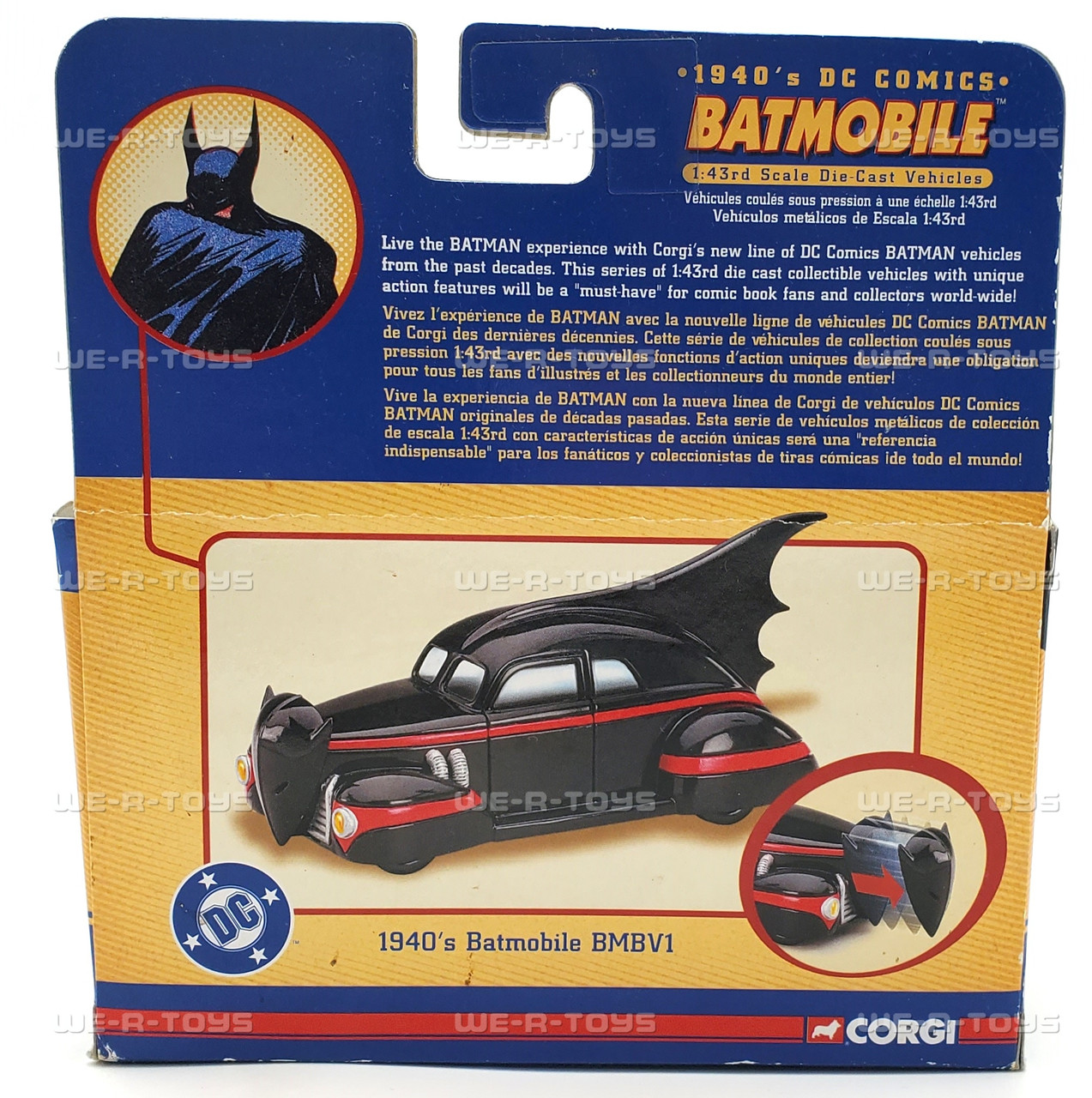 Batman 1940's DC Comics Batmobile 1:43rd Scale Die-Cast Vehicle
