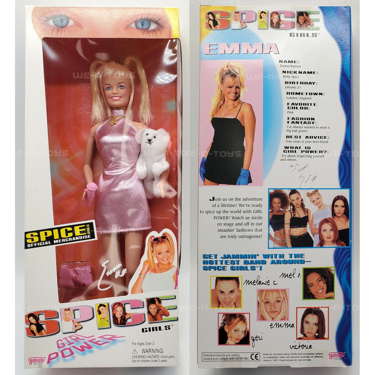 スパイスガールズ　フィギュア　5体セット　ガループ社　未開封　1997年製 Spice Girls Girl Power Set of 5 Dolls 1997 Galoob #23505