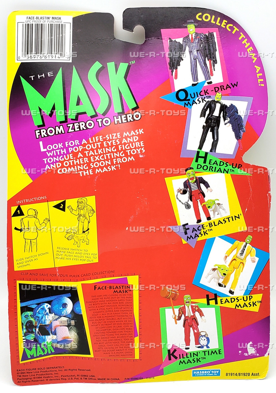 The Mask From Zero to Hero Face Blastin' Mask Action Figure 1994