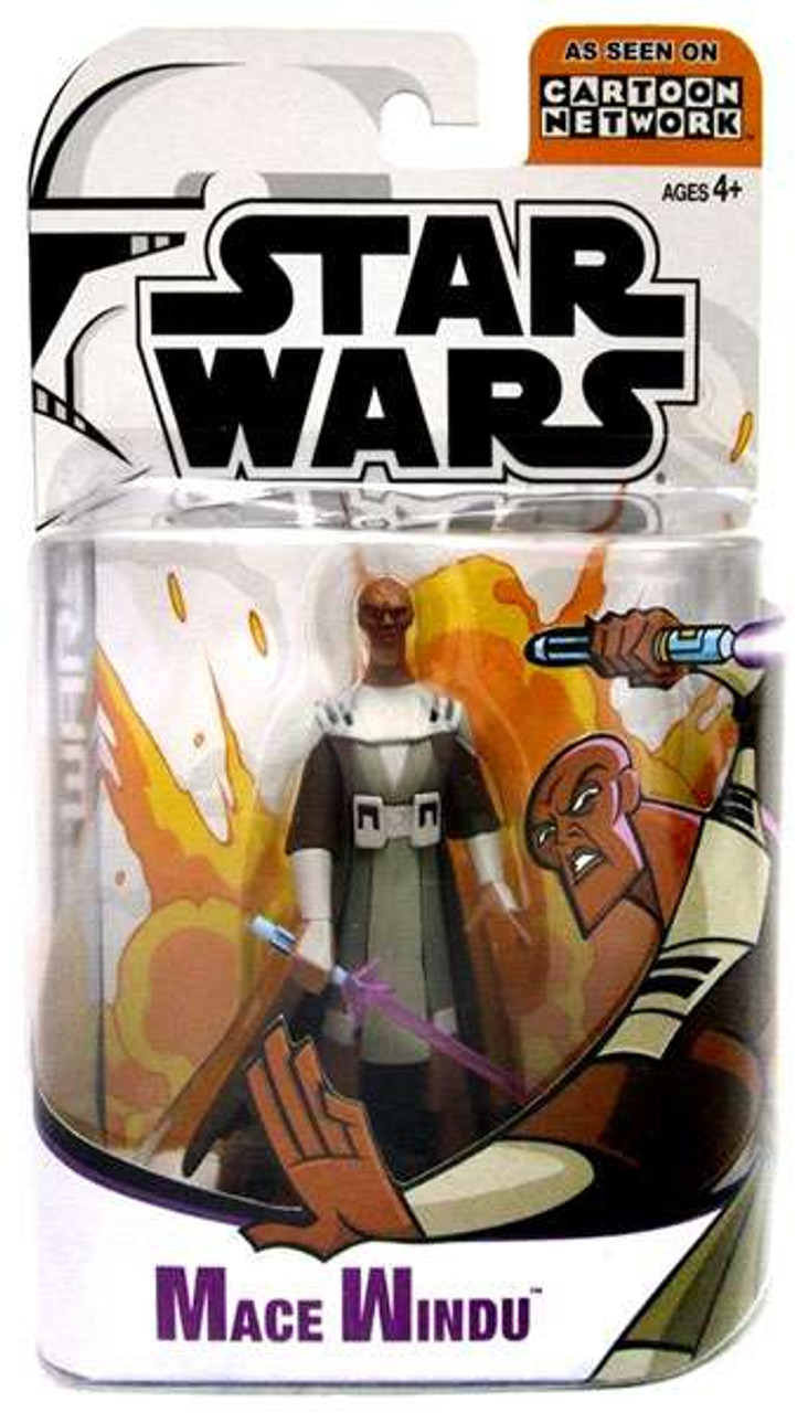 Star Wars Clone Wars Cartoon Network Mace Windu Action