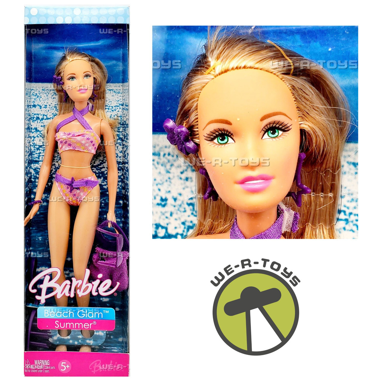 Barbie Beach Glam Summer Doll 2006 Mattel K8384 We-R-Toys