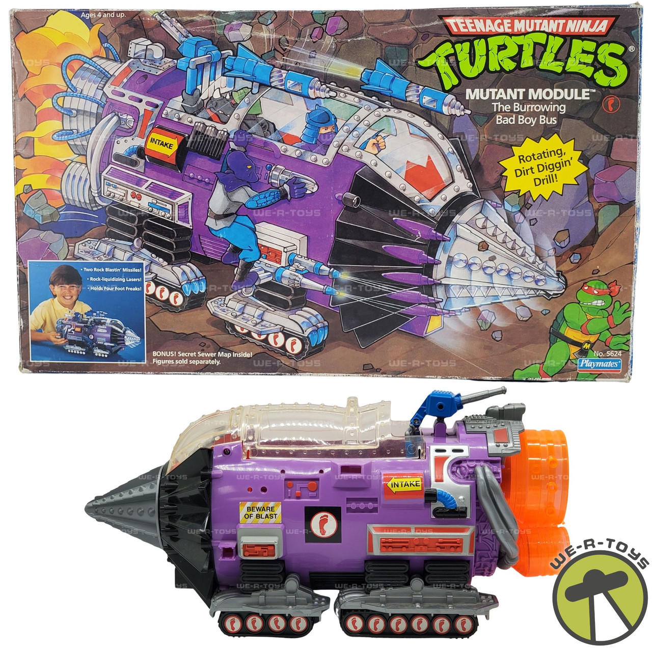 【BAD BOYS】NBA バブルヘッド人形セット TMNT Mutant Module The Burrowing Bad Boy Bus Vehicle 1990
