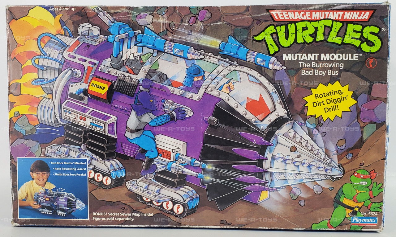 TMNT Mutant Module The Burrowing Bad Boy Bus Vehicle 1990