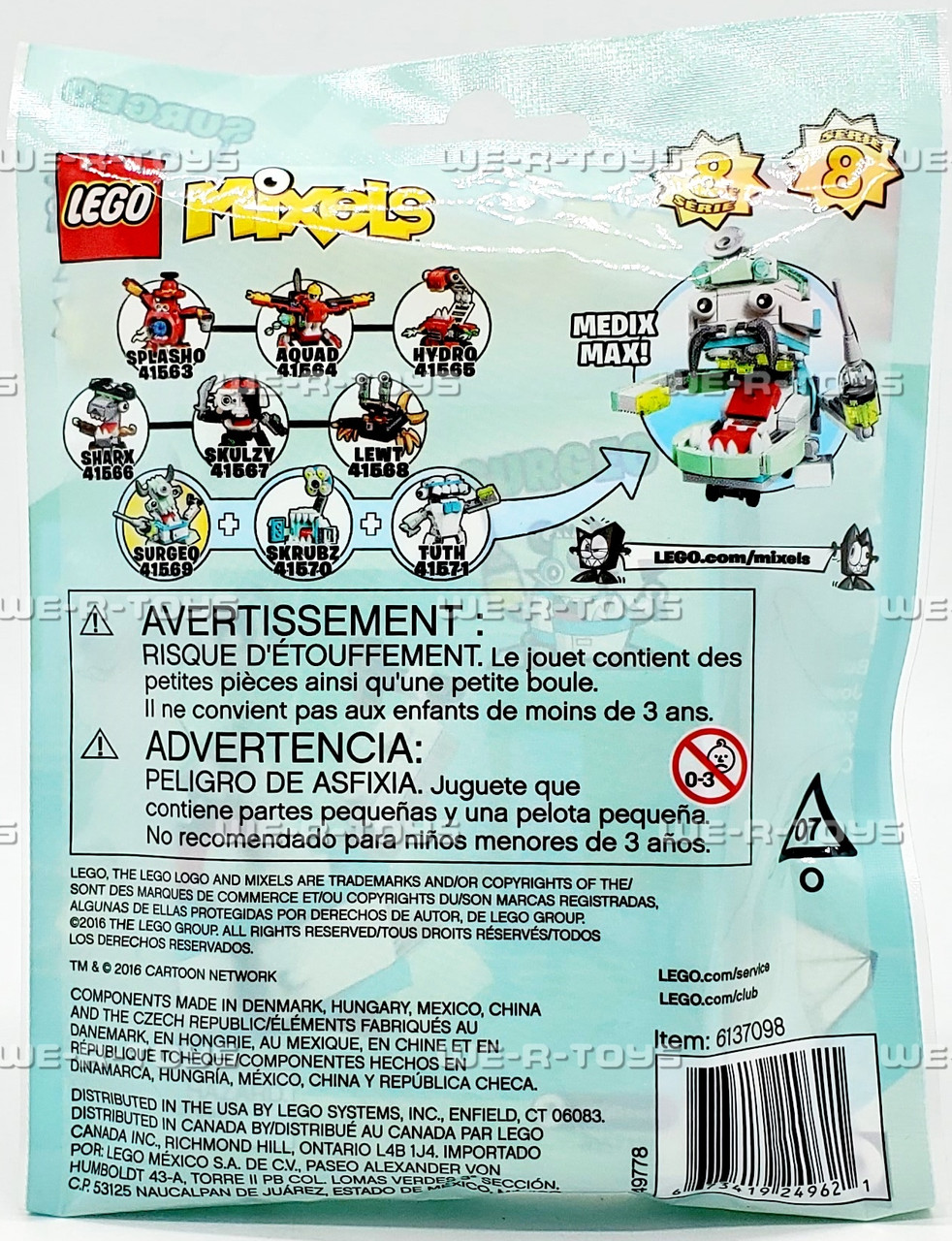 LEGO Mixels Surgeo 63 Piece Building Kit 41569 - We-R-Toys