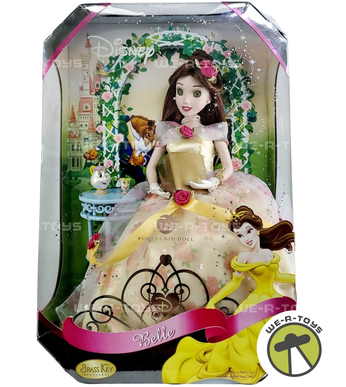 Porcelain Keepsake Doll Brass Key Belle Porcelain Doll Disney Princess  Belle Porcelain Doll Magical Moments 2007 Brass