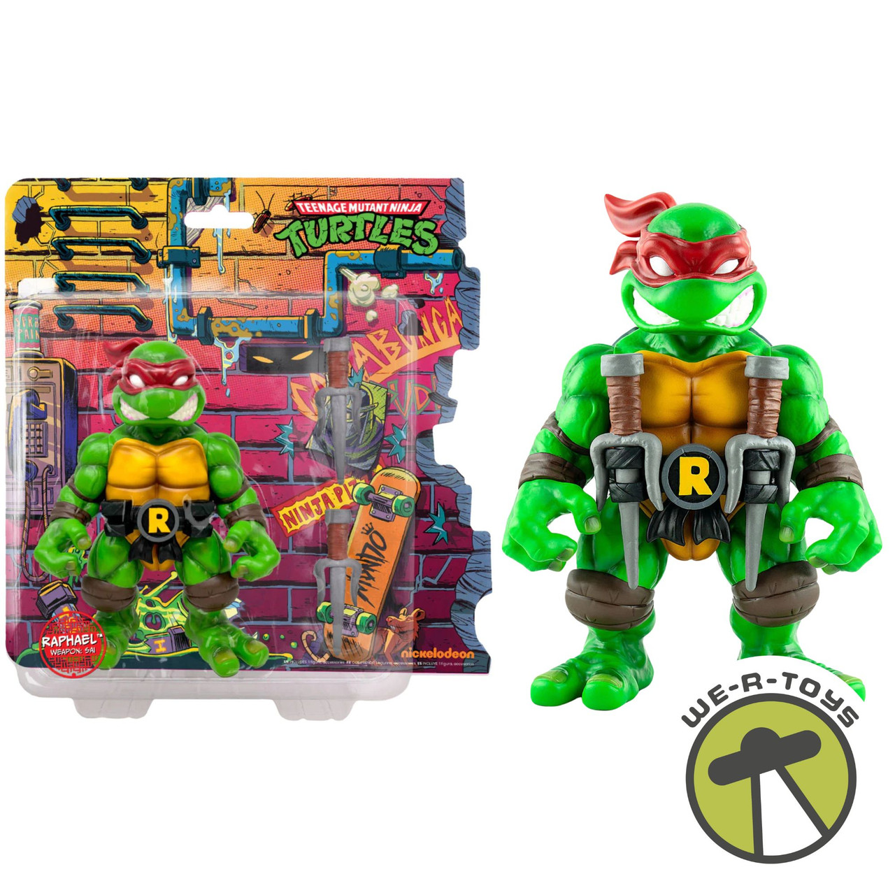 TMNT Raphael 8 Inch Soft Vinyl Action Figure Mondo - We-R-Toys