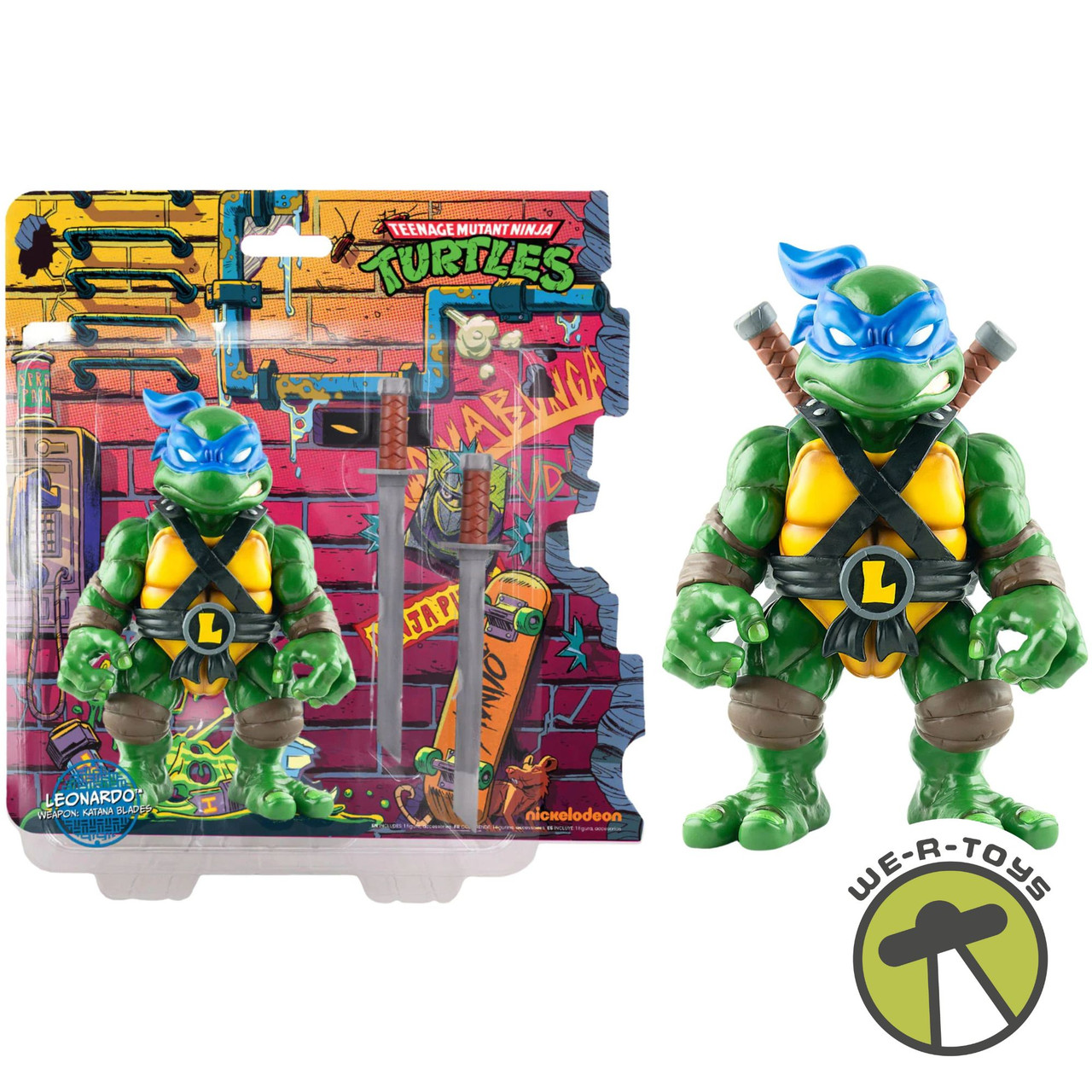 TMNT Leonardo 8 Inch Soft Vinyl Action Figure Mondo - We-R-Toys