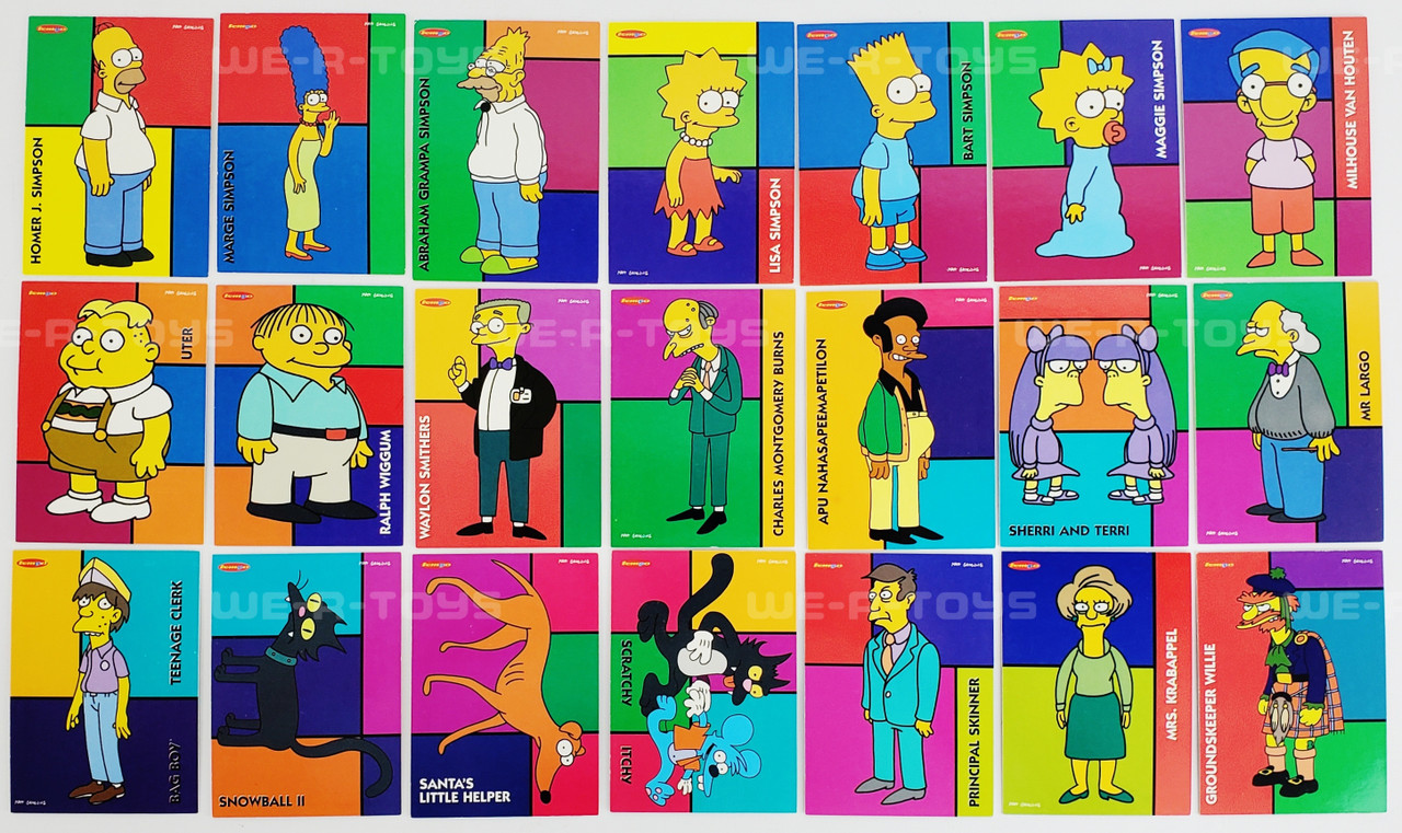 The Simpsons トレーディングカードセット　シンプソンズ The Simpsons Down Under 1996 Base Trading Card Set 100 Cards Tempo