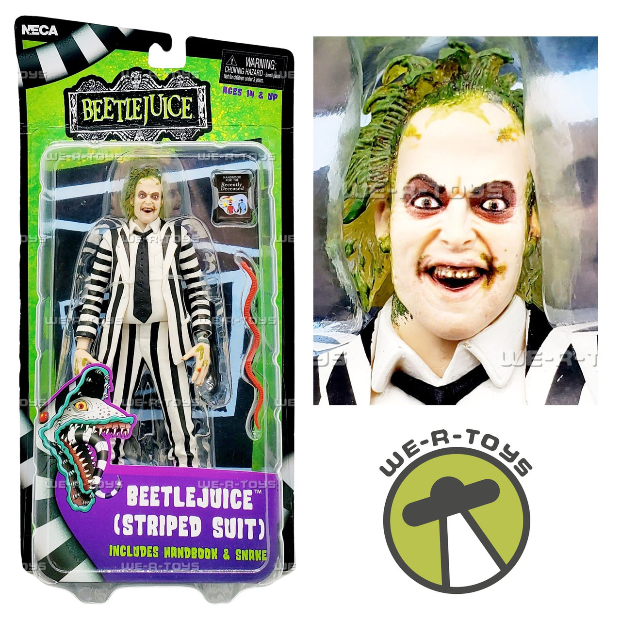 Beetlejuice 1988 Striped Suit Action Figure NECA 60743 - We-R-Toys