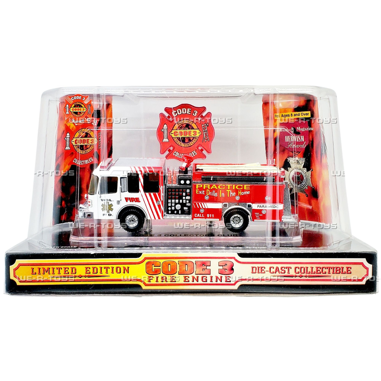 自動車 Code3 Diecast Fire Engine 2000 Christmas Code 3 Fire Prevention Ferrara Inferno Pumper Fire Truck 2000 - We