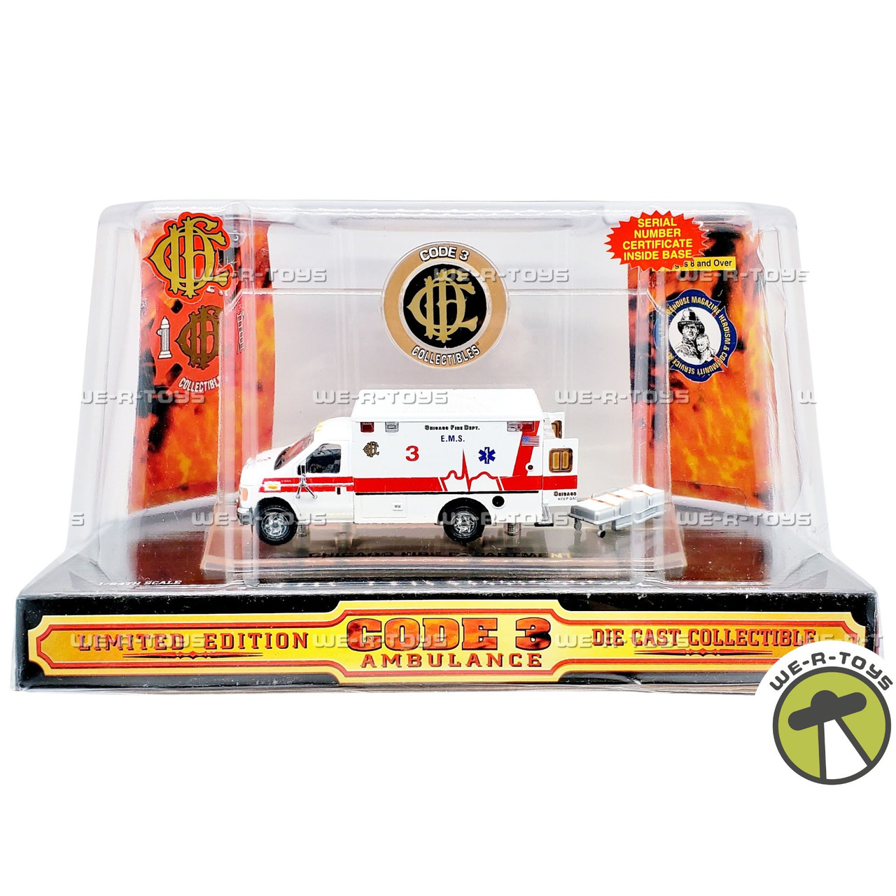未使用 CODE3 AMBULANCE DIE CAST ミニカー Code 3 Chicago Fire Department EMS 3 Ambulance Die Cast