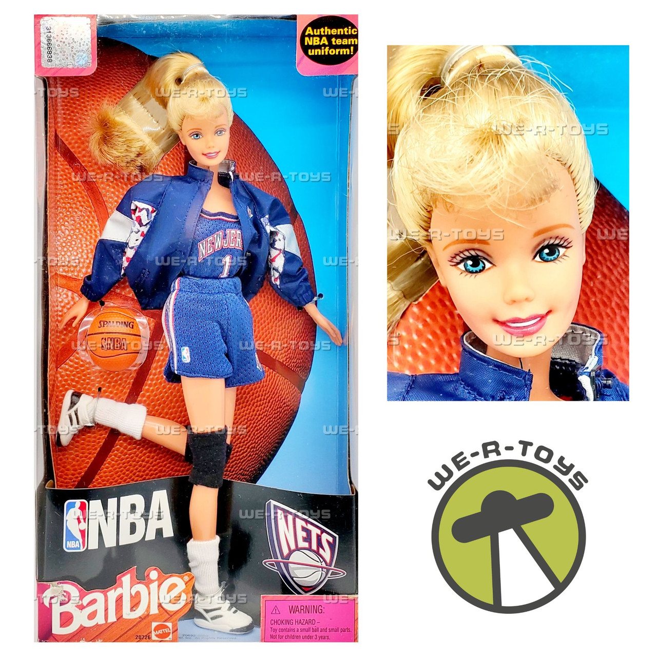 NBA Barbie New Jersey Nets Doll 1998 Mattel 20726 - We-R-Toys