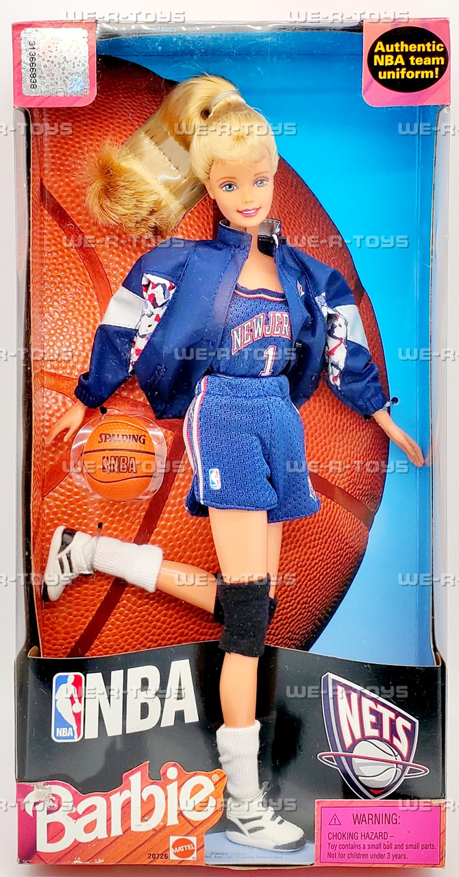 NBA Barbie New Jersey Nets Doll 1998 Mattel 20726 - We-R-Toys