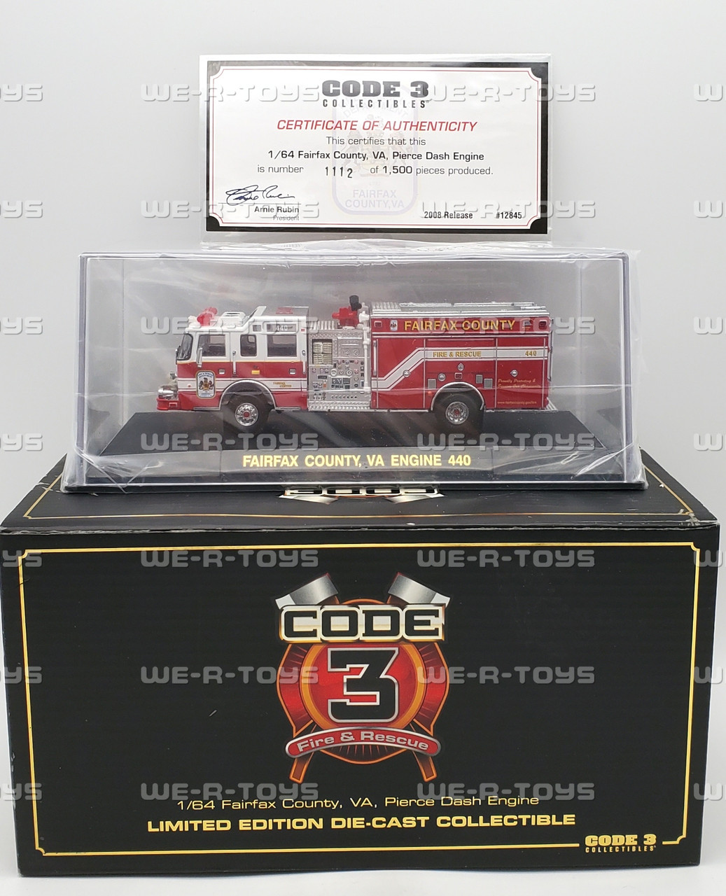 Code 3 Fire & Rescue 1/64 Fairfax County VA Pierce Dash Engine