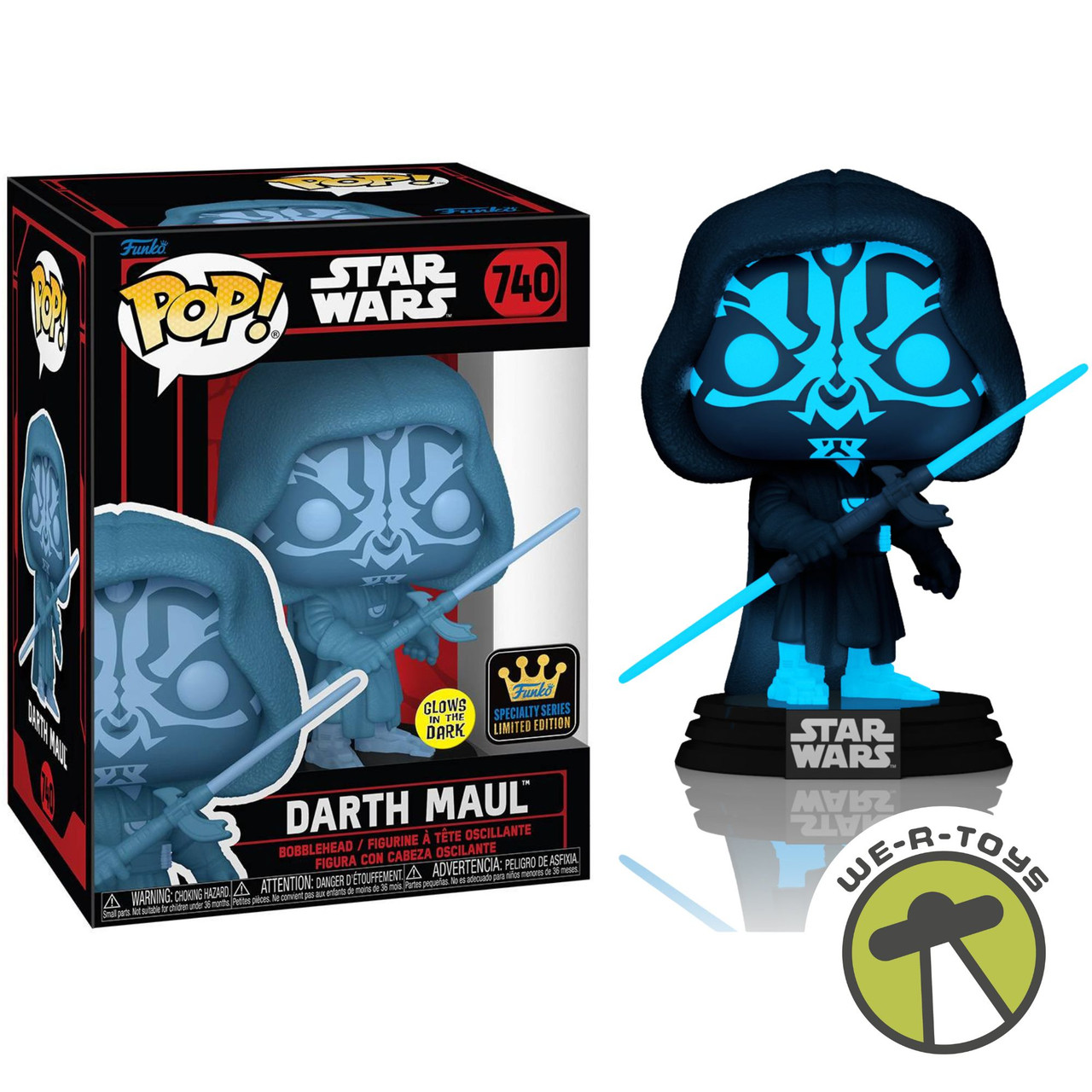 Funko Pop 740 Star Wars Specialty Series Hologram Glow Darth