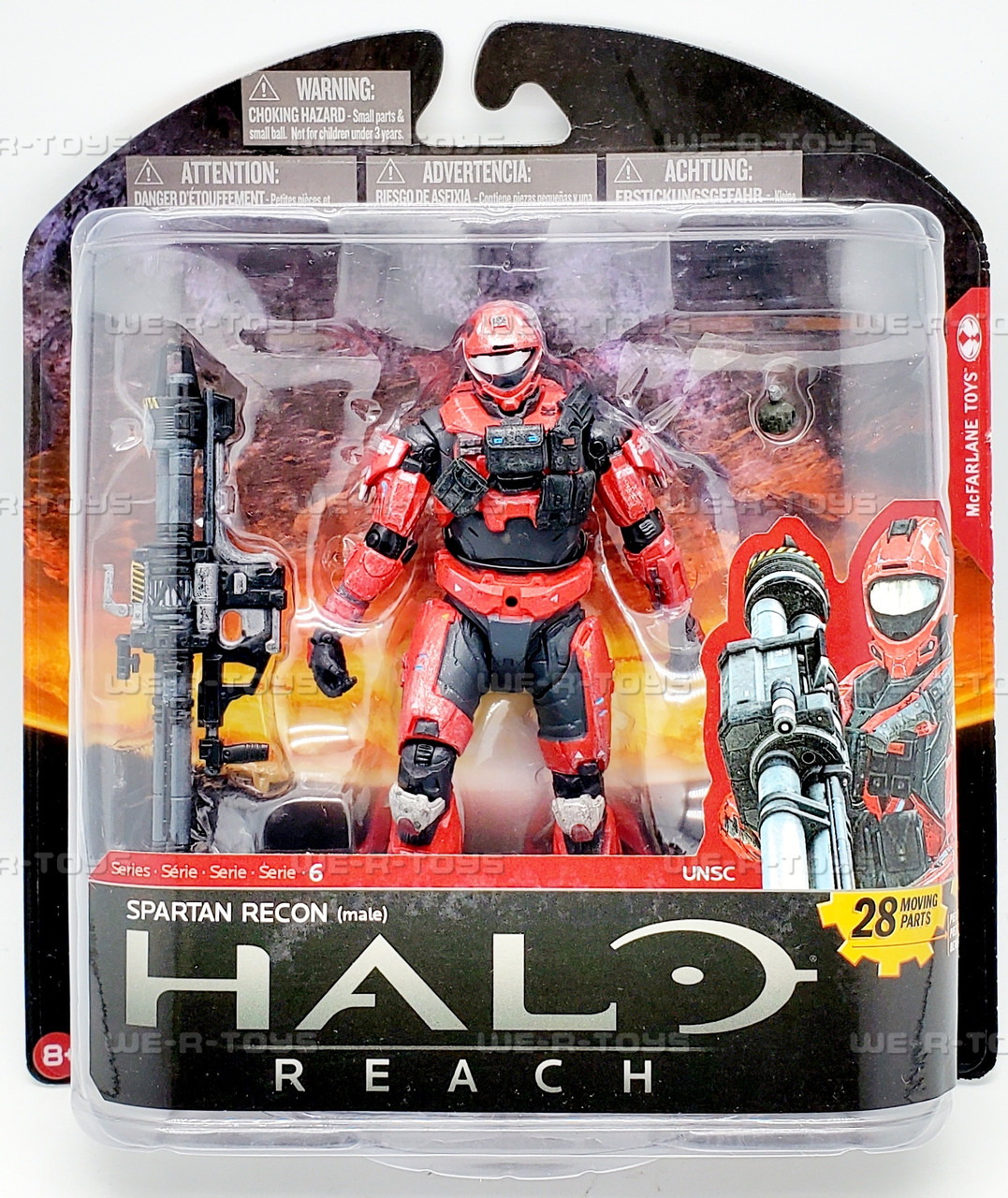 Halo Reach Series 6 Spartan Recon Male Team Red Action Figure 2012