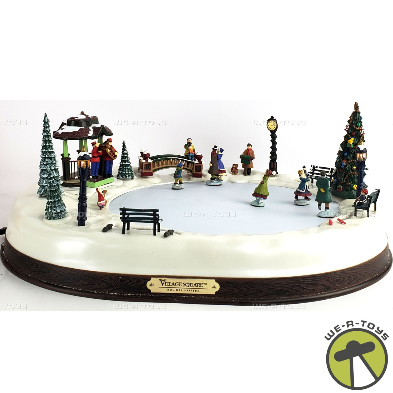 Village Square Holiday Skaters Christmas 1890 Victorian Ice
