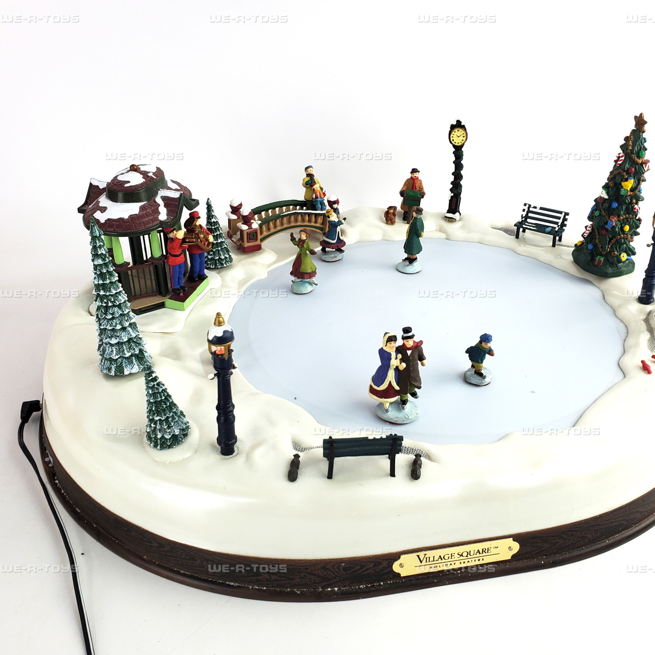 Village Square Holiday Skaters Christmas 1890 Victorian Ice