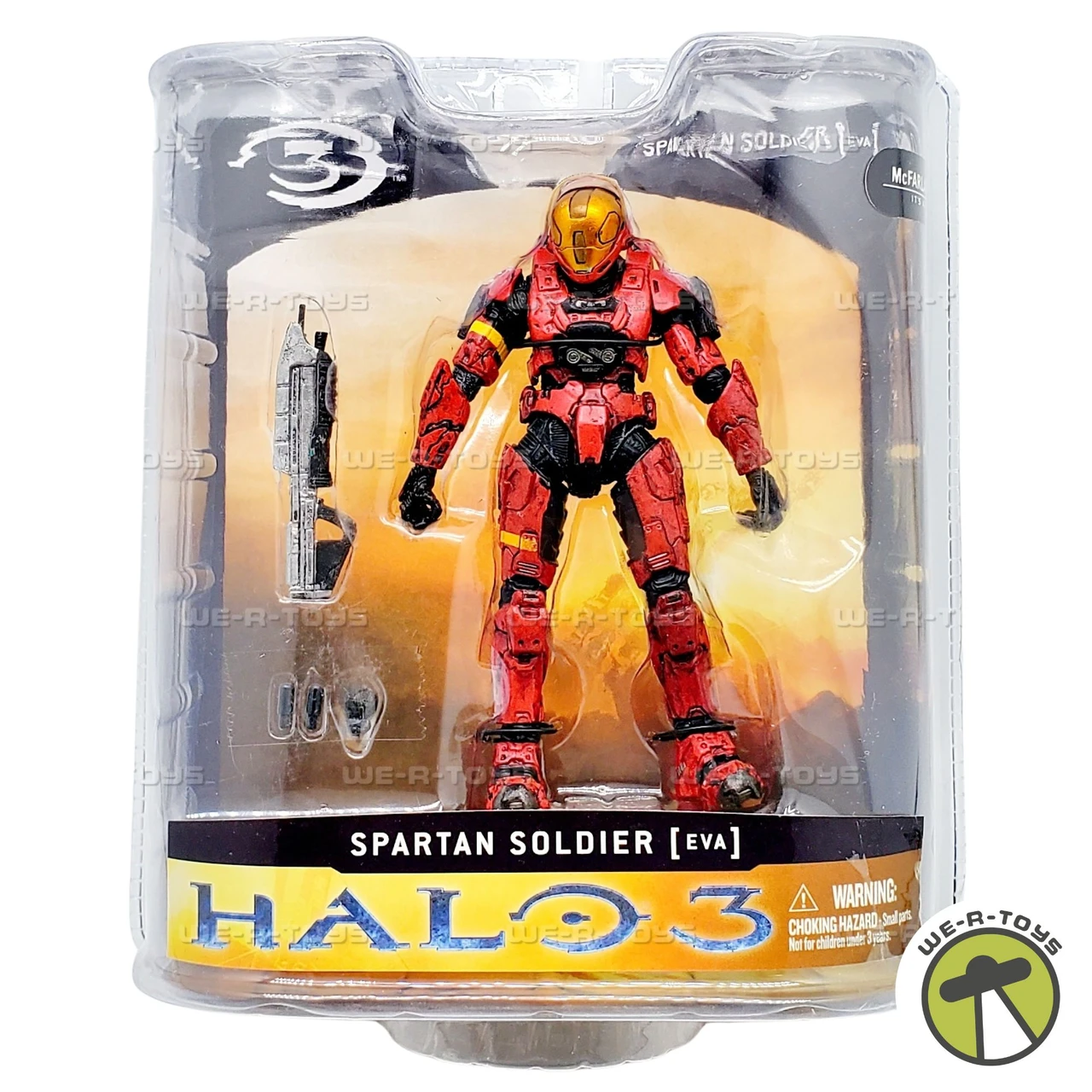 Figurine Halo 3 Hayabusa Spartiate Rouge - McFarlane Toys 2008 - Neuve Sous Blister (non Ouverte)