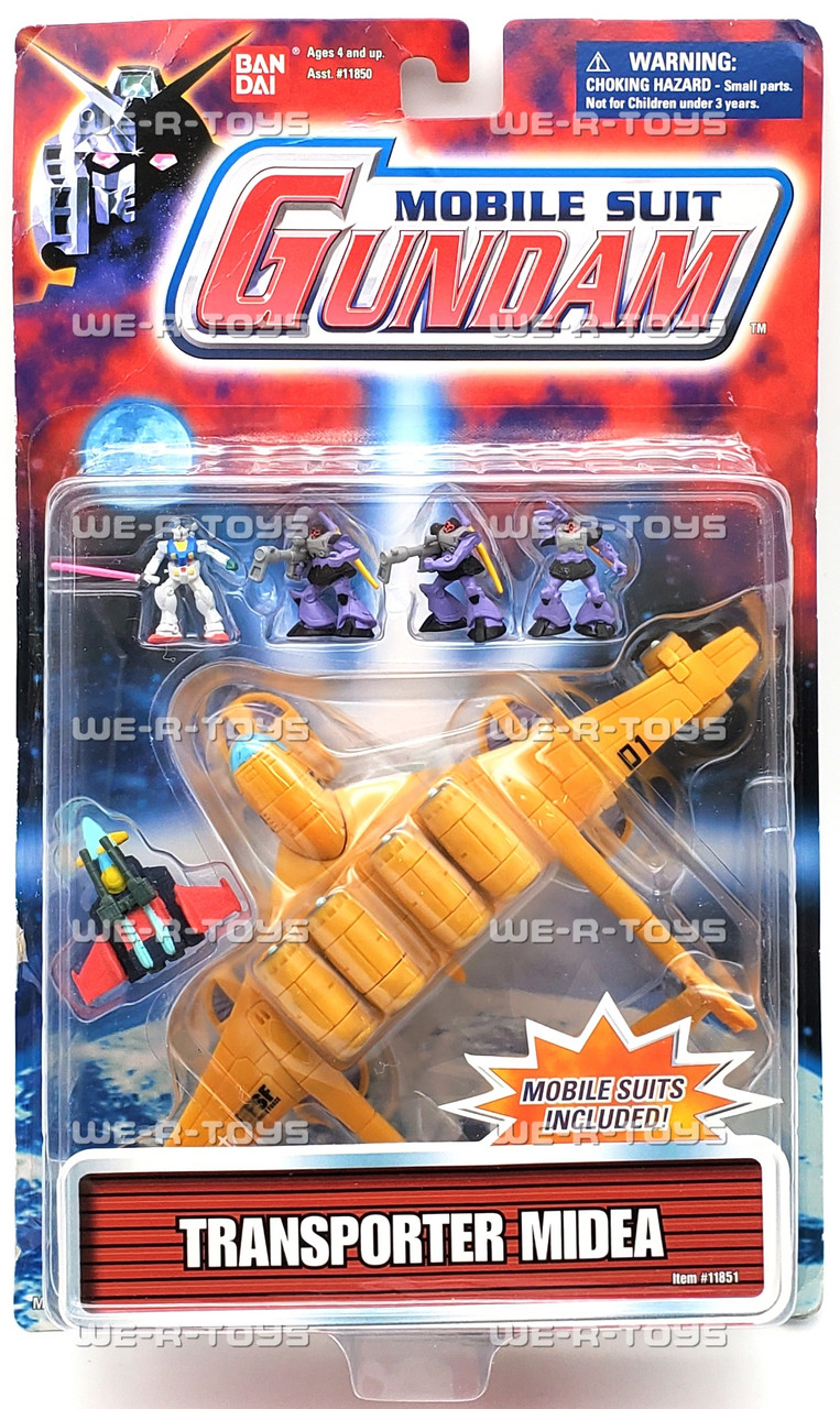 Mobile Suit Gundam Transporter Midea with Mobile Suits 2001 Bandai