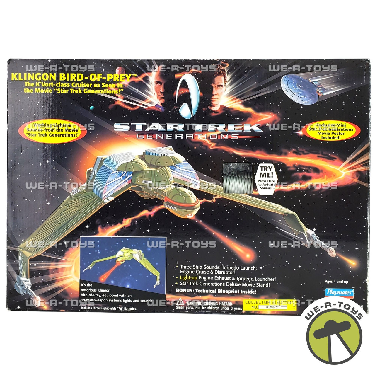 Star Trek Generations Klingon Bird of Prey Vehicle 1994