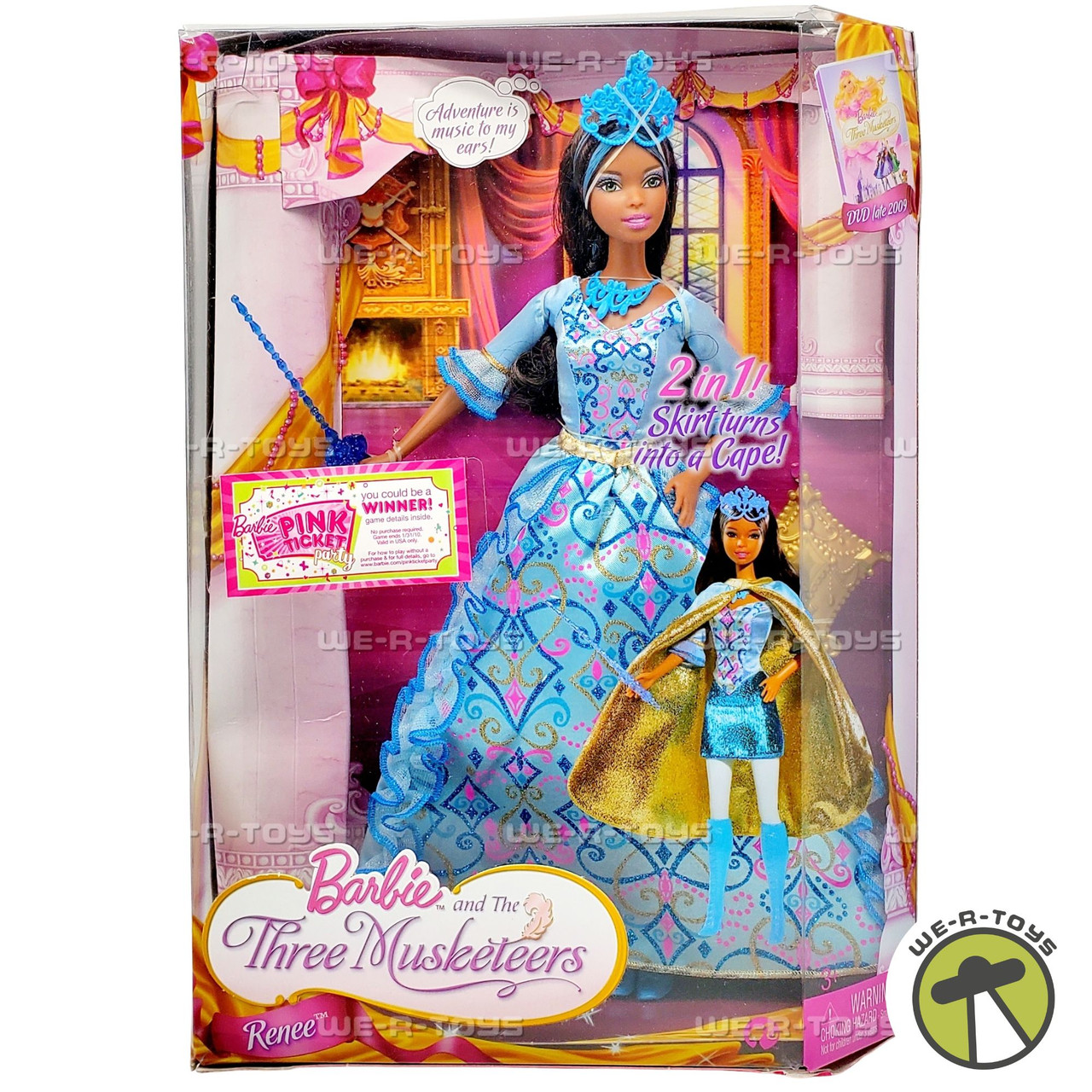 Barbie and the Three Musketeer Renee Doll 2008 Mattel P4609 We-R