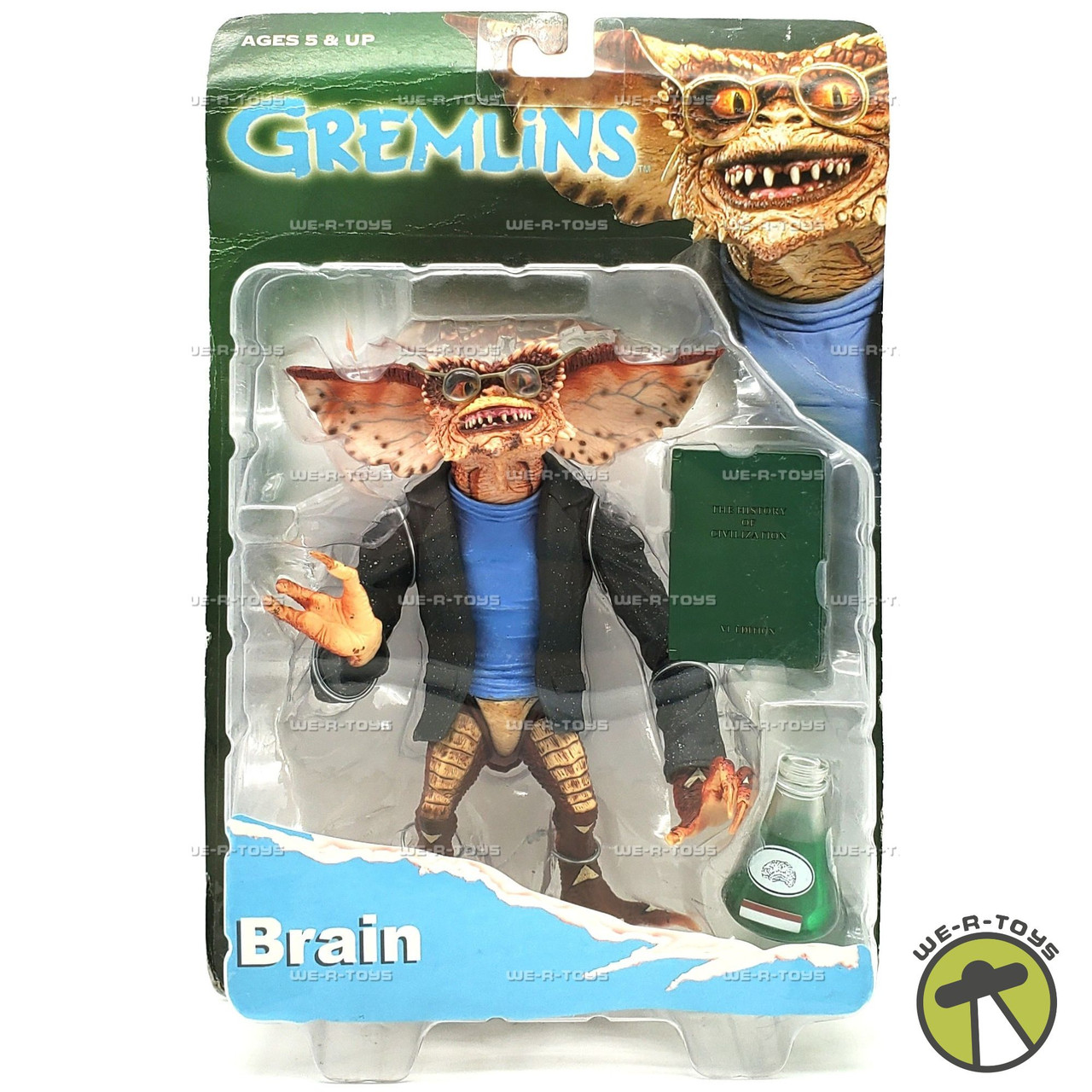 Gremlins Brain Action Figure with History of Civilization Book