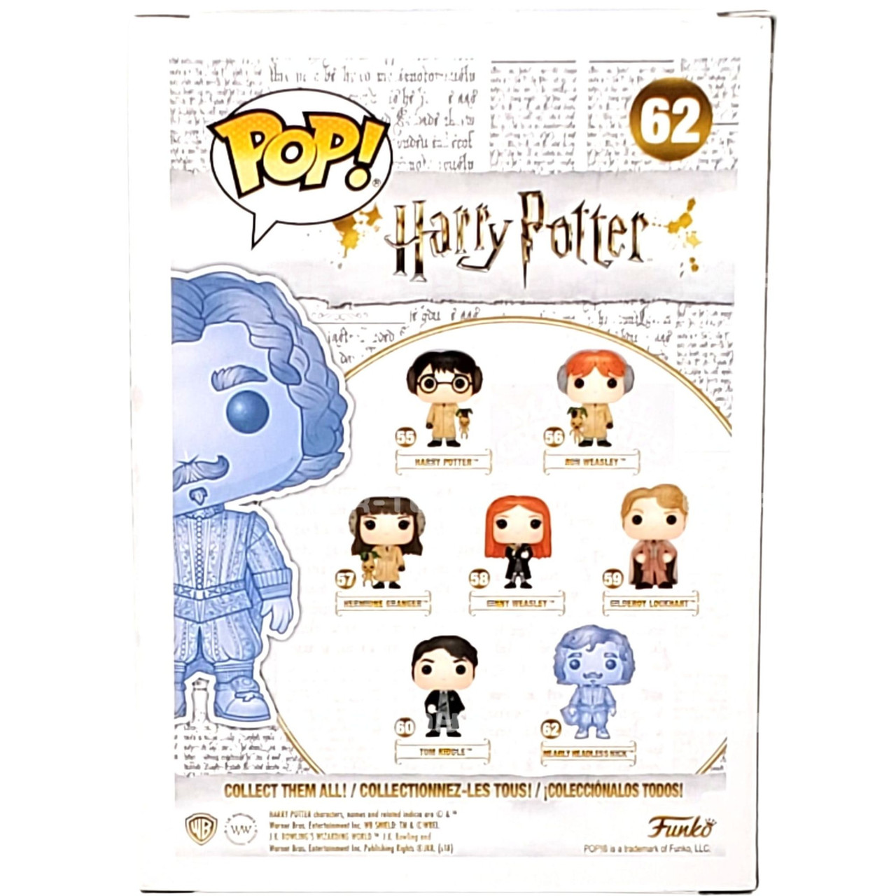 ハリーポッター Funko Pop Harry Potter 62 Nearly Headless Nick Blue Translucent